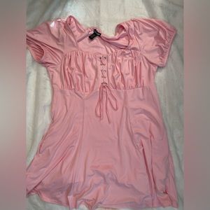 Pink Hot Topic Empire Waist Dress 1X